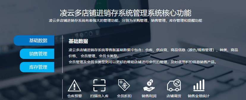 凌云多店铺进销存系统零售版