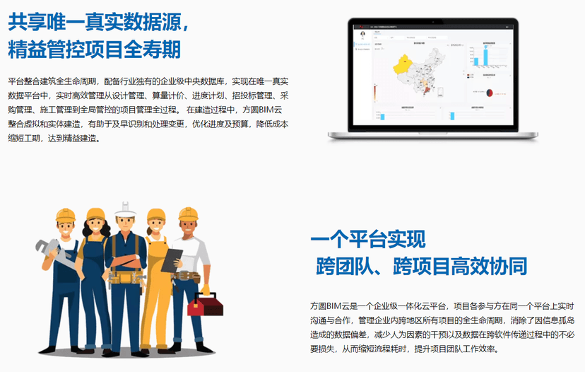 方圆BIM云全寿命工程管理集成协同总控平台