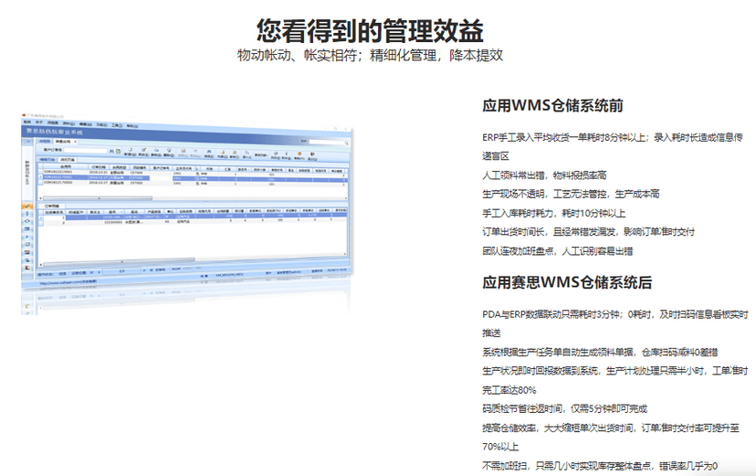 赛思家具WMS仓储系统