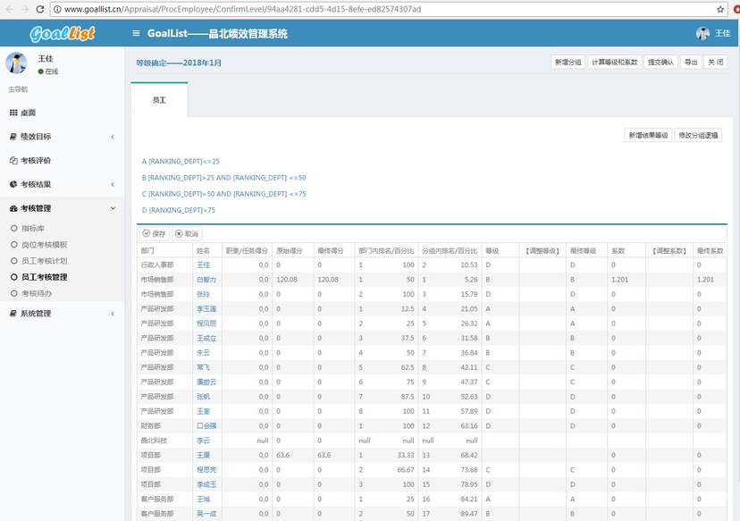 晶北绩效管理系统